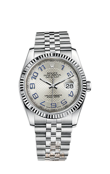 Rolex Datejust Watch 116234-0115 36 mm Steel / White gold Case Silver Dial