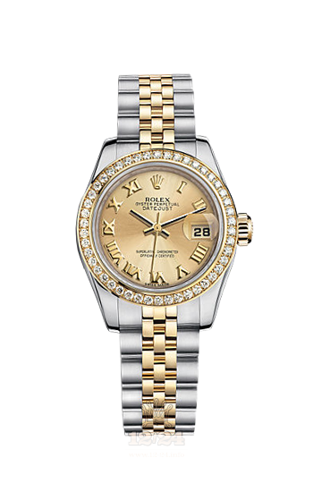 Rolex Lady-Datejust Watch 179383-0033 26 mm Steel / Yellow gold Case Golden Dial