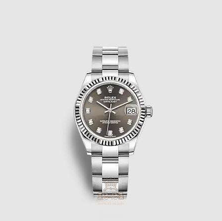 Rolex Datejust Watch 278274-0007 31 mm Stainless steel White gold Case Gray Dial