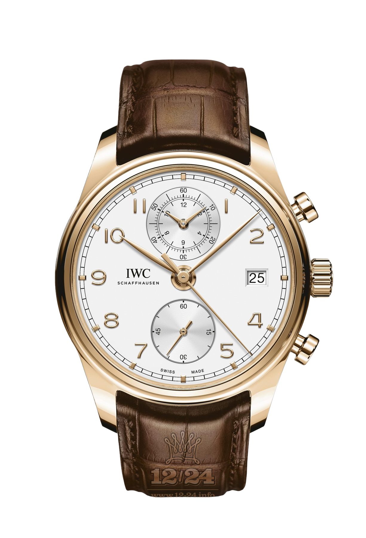 IWC Portugieser Watch IW390301 42 mm Pink gold Case White Dial