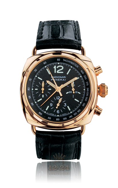 Panerai 2002 Watch PAM00147 42 mm Pink gold Case Black Dial