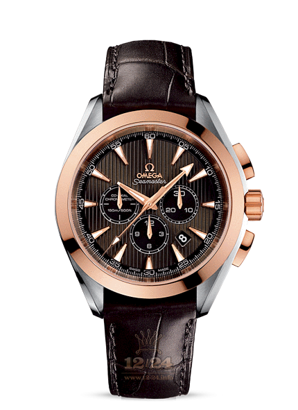 Omega Aqua Terra 150 M Watch 231.23.44.50.06.001 44 mm Steel / Pink gold Case Gray Dial