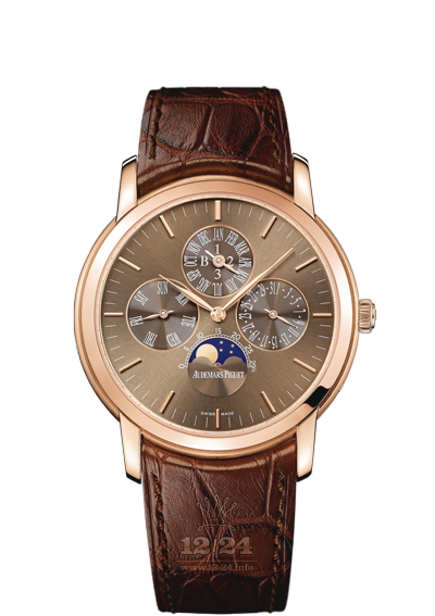 Audemars Piguet Jules Audemars Watch 26390OR.OO.D093CR.01 41 mm Pink gold Case Brown (chocolate) Dial