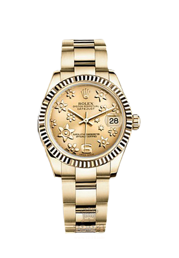 Rolex Datejust Watch 178278-0137 31 mm Yellow gold Case Golden Painted Dial