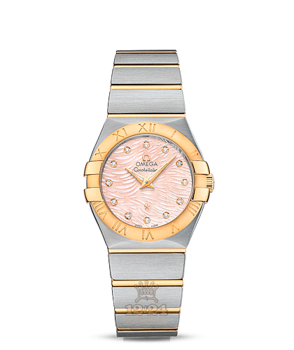 Omega Constellation Watch 123.20.27.60.57.005 27 mm Steel / Yellow gold Case Pink Dial