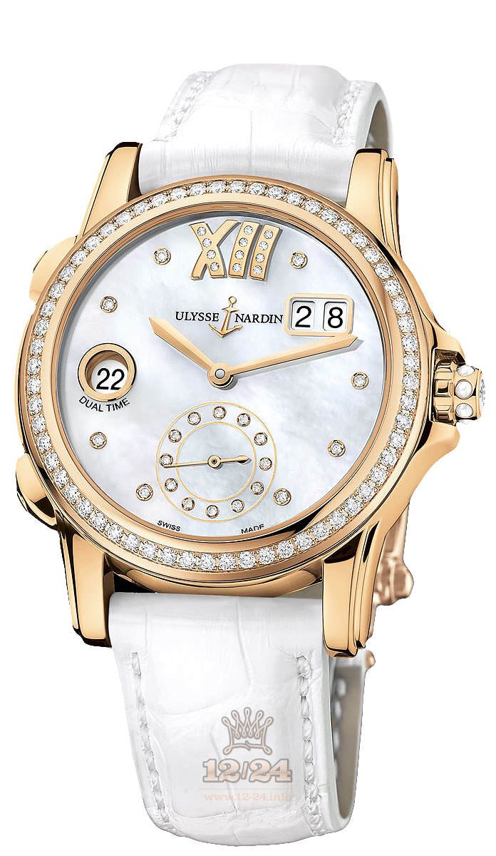 Ulysse Nardin Classic Watch 3346-222B/391 38 mm Pink gold Case White Dial