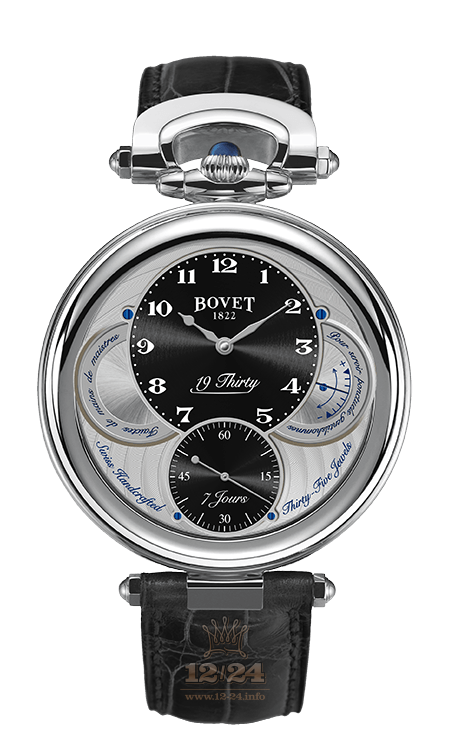 Bovet 19Thirty Watch RNTS0005 42 mm Stainless steel Case Black Gray Dial