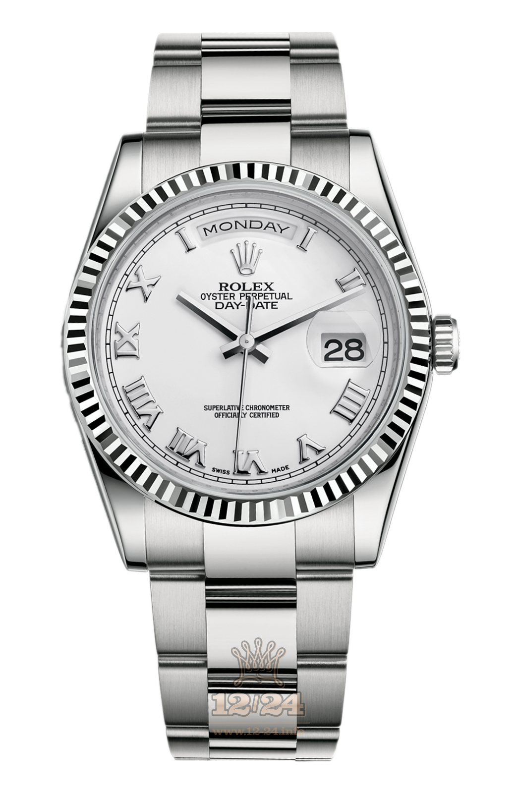 Rolex Day-Date Watch 118239-0088 36 mm White gold Case White Dial
