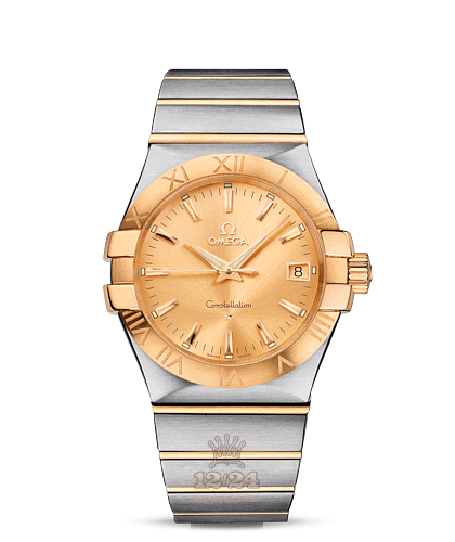 Omega Constellation Watch 123.20.35.60.08.001 35 mm Steel / Yellow gold Case Golden Dial