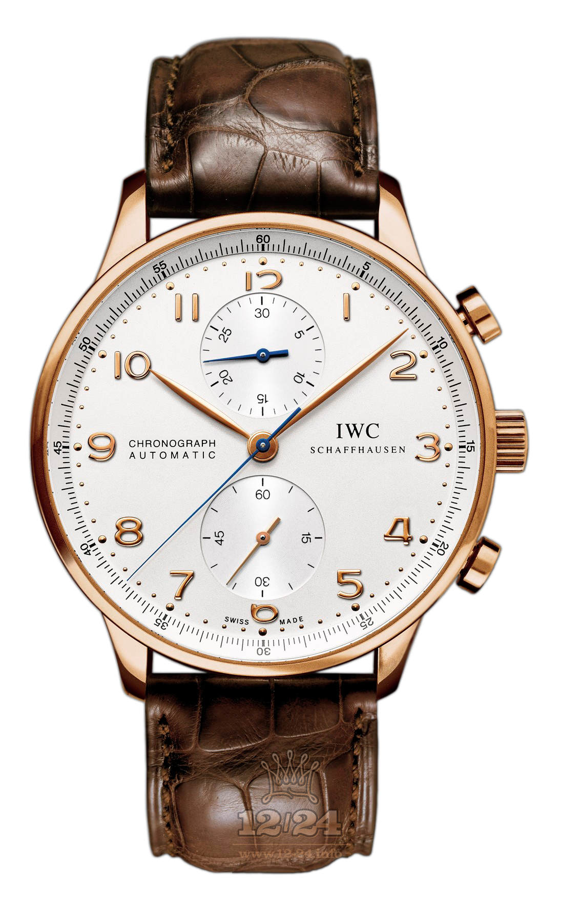 IWC Portugieser Watch IW371480 41 mm Pink gold Case Silver Dial