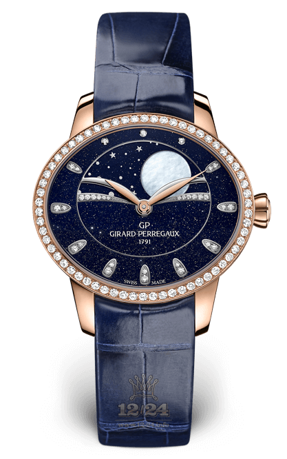 Girard Perregaux Cats Eye Watch 80496D52A451-CK4A 35 mm Pink gold Case Dark blue Dial