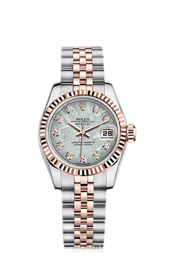 Rolex Lady-Datejust Watch 179171-0021 26 mm Steel / Pink gold Case Gray Silver Dial