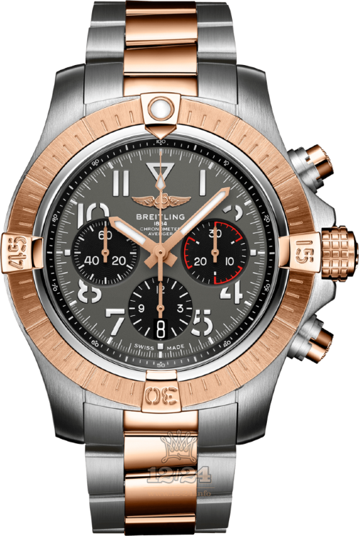 Breitling Avenger Watch UB01821A1B1U1 45 mm Stainless steel Red gold Case Gray Dial