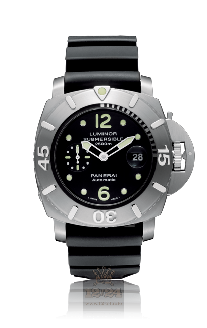 Panerai 2008 Watch PAM00285 47 mm Titanium Case Black Dial