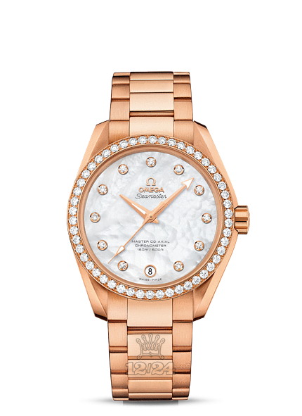 Omega Aqua Terra 150 M Watch 231.55.39.21.55.001 38 mm Pink gold Case White Dial