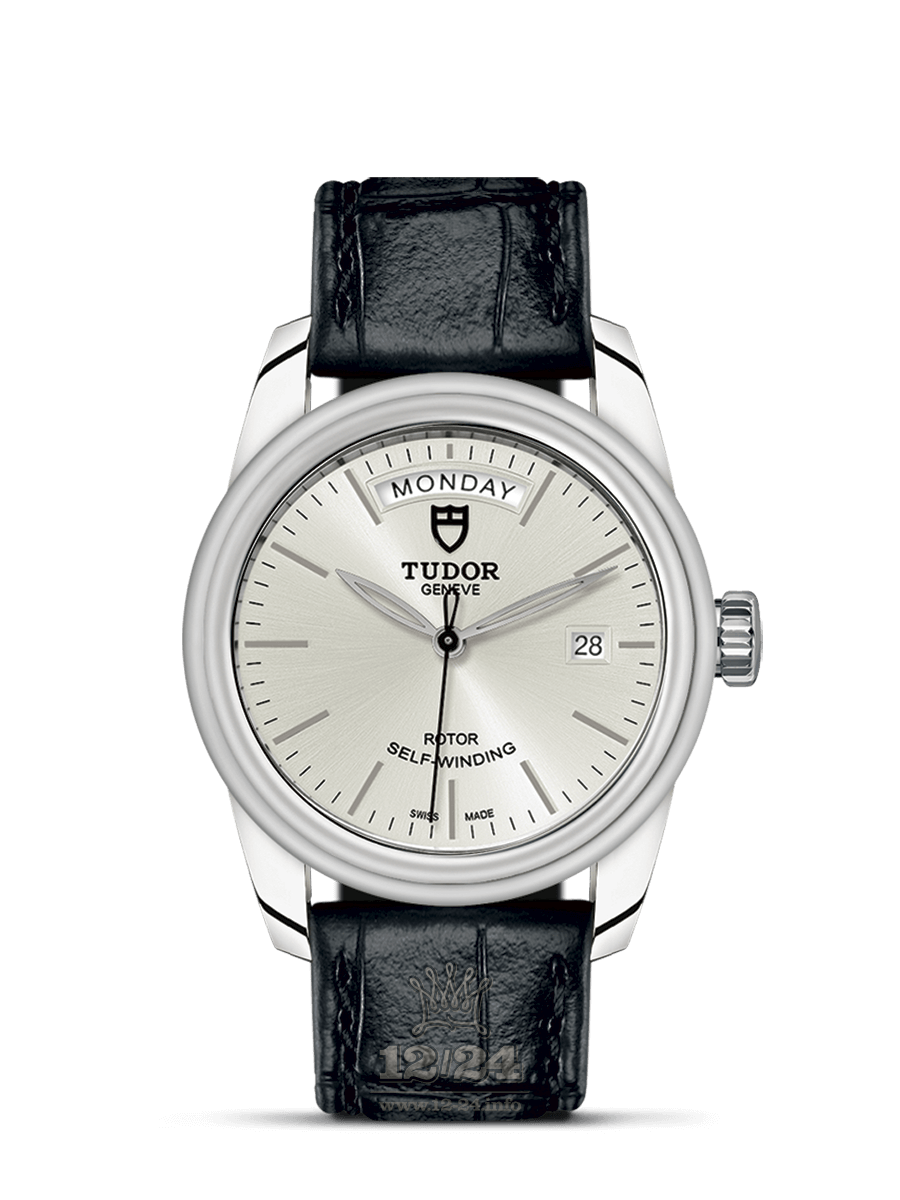 Tudor Glamour Watch M56000-0018 39 mm Stainless steel Case Silver Dial