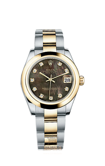 Rolex Lady-Datejust Watch 178243-0068 31 mm Steel / Yellow gold Case Black Dial