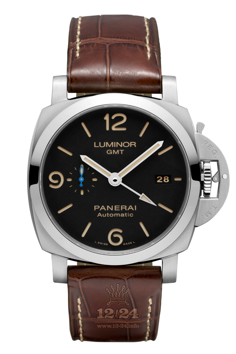 Panerai Luminor 1950 Watch PAM01320 44 mm Stainless steel Case Black Dial