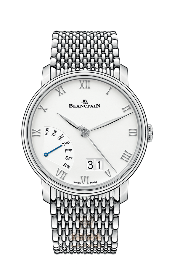 Blancpain Villeret Watch 6668-1127-MMB 40 mm Stainless steel Case White Dial