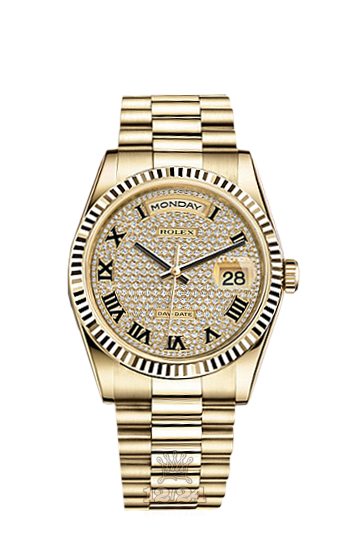 Rolex Day-Date Watch 118238-0129 36 mm Yellow gold Case Golden Dial