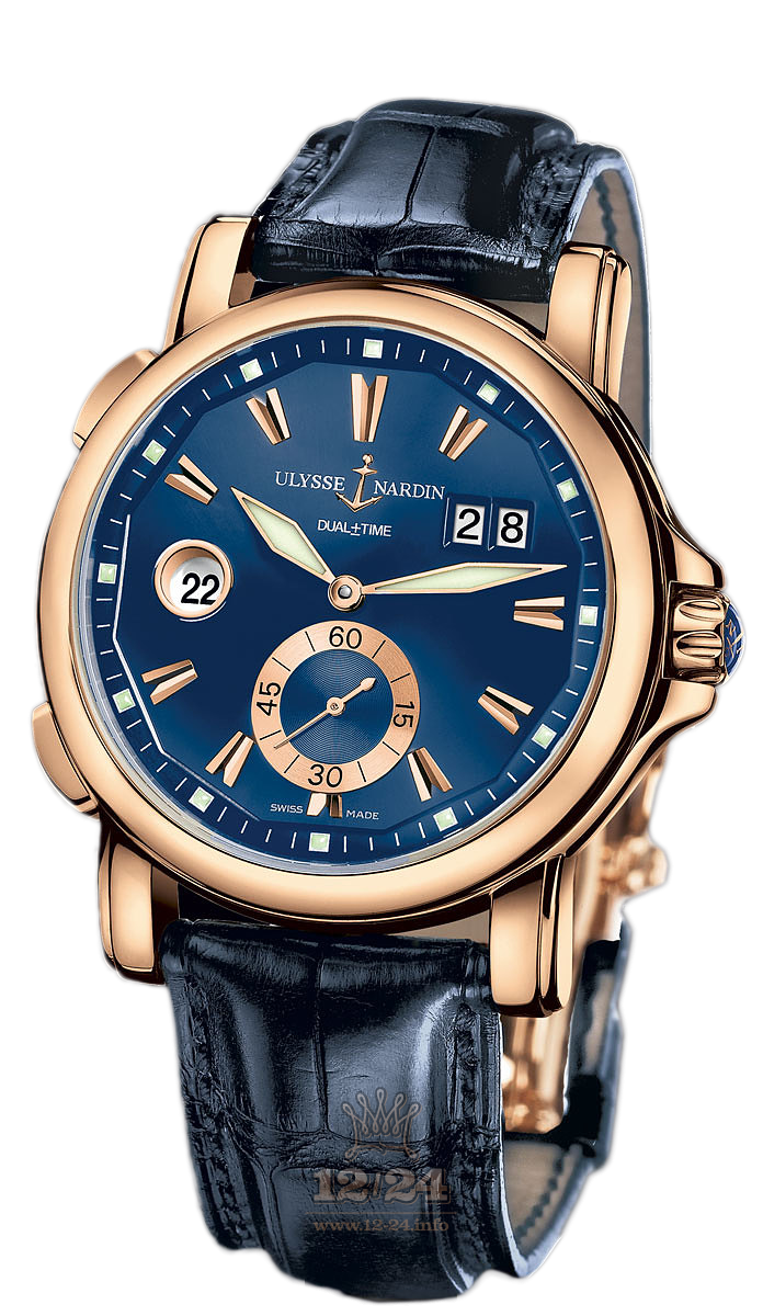Ulysse Nardin Classic Watch 246-55/93 42 mm Pink gold Case Blue Dial