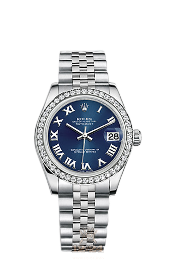 Rolex Lady-Datejust Watch 178384-0038 31 mm Steel / White gold Case Dark blue Dial