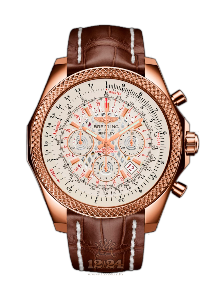 Breitling Breitling for Bentley Watch RB061112/G769/756P/R20BA.1 49 mm Red gold Case White Silver Dial