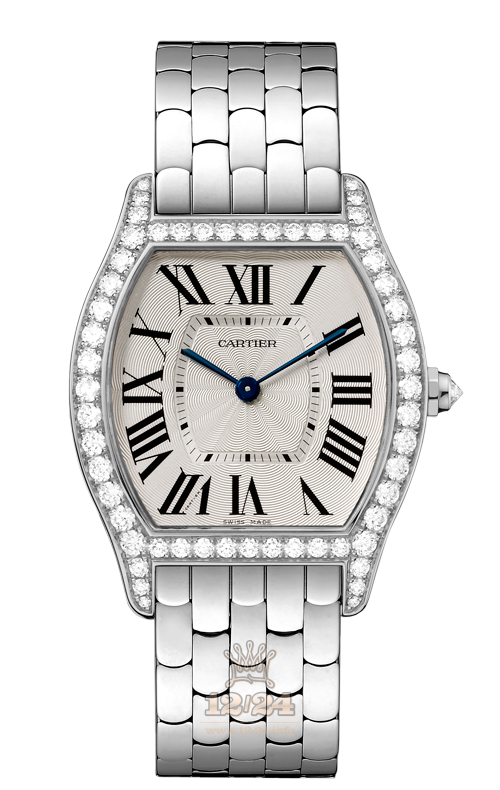 Cartier Tortue Watch WA501013 39 mm White gold Case Silver Dial