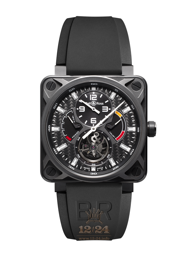Bell & Ross Instruments Watch BR01-TOURBILLON 46 mm Titanium DLC coating Case Black Dial