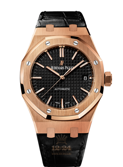 Audemars Piguet Royal Oak Watch 15450OR.OO.D002CR.01 37 mm Pink gold Case Black Dial
