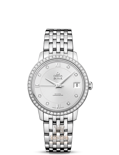 Omega Prestige Watch 424.15.33.20.52.001 33 mm Stainless steel Case Silver Dial