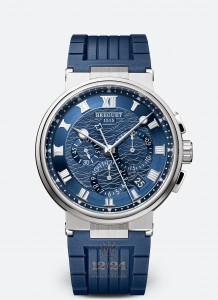 Breguet Marine Watch 5527BB/Y2/5WV 42 mm White gold Case Dark blue Dial