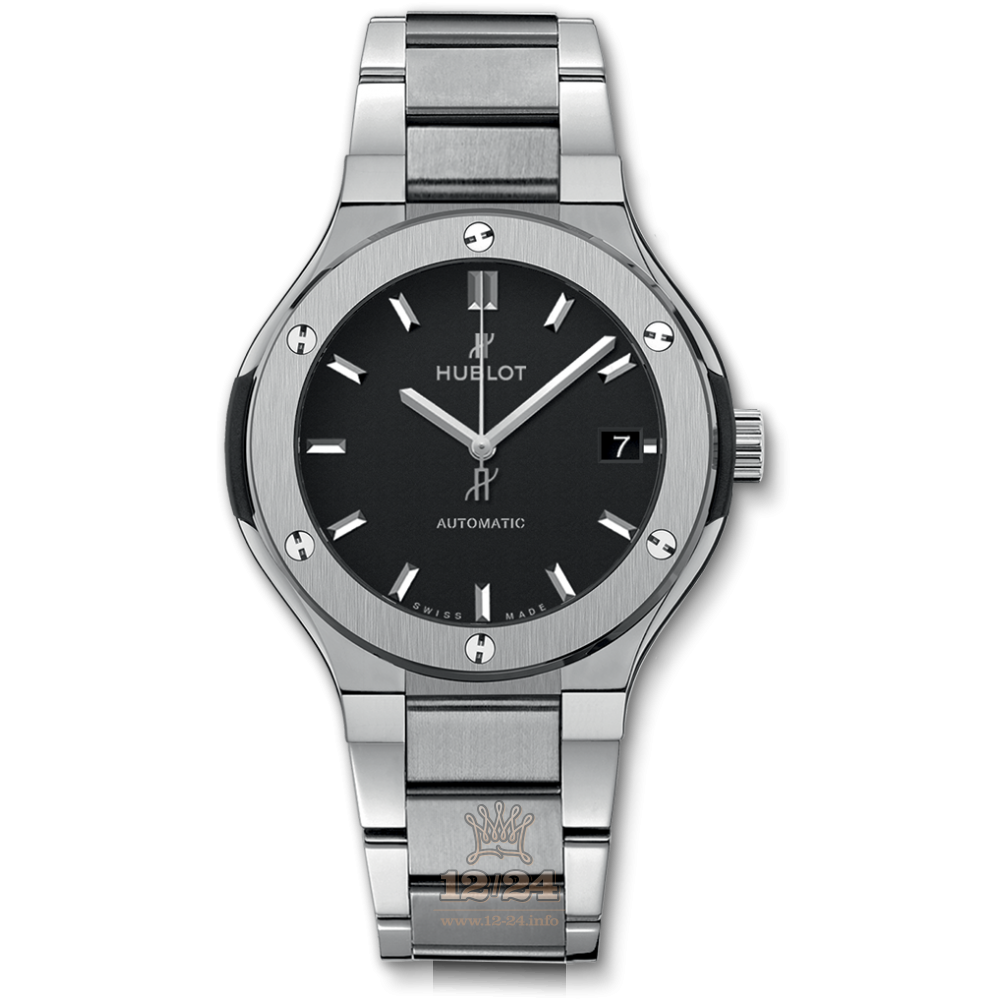 Hublot Classic Fusion Watch 568.NX.1170.NX 38 mm Titanium Case Black Dial