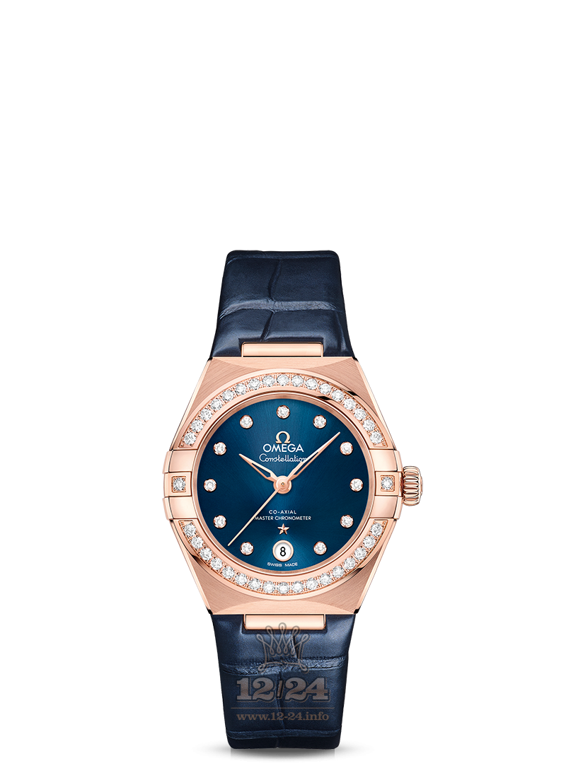 Omega Constellation Watch 131.58.29.20.53.002 29 mm Pink gold Case Dark blue Dial