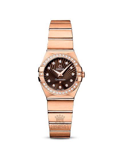 Omega Constellation Watch 123.55.24.60.63.001 24 mm Pink gold Case Brown (chocolate) Dial