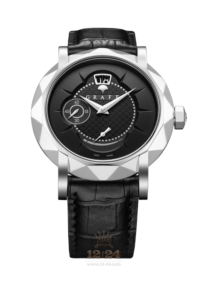 Graff GraffStar Watch GS45WGB3 45 mm White gold Case Black Dial