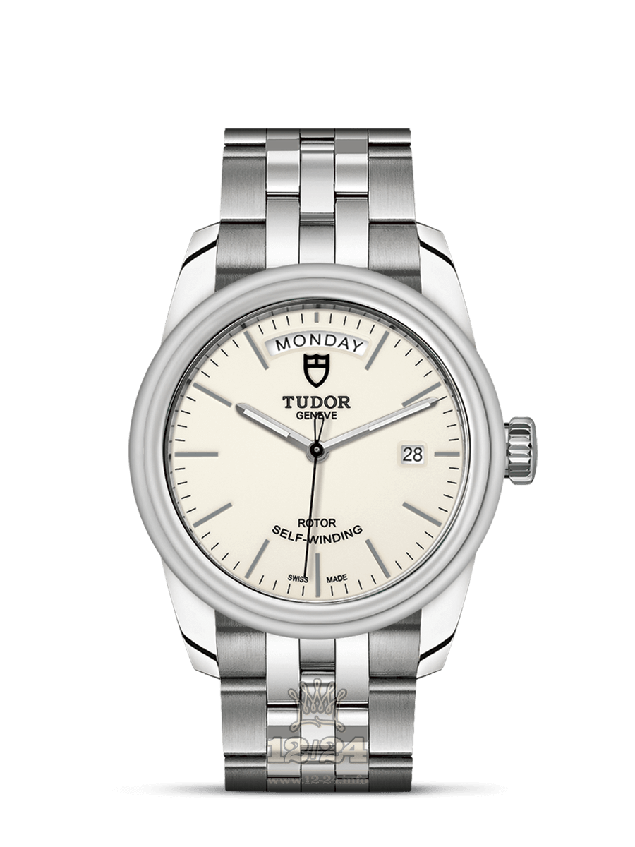 Tudor Glamour Watch M56000-0181 39 mm Stainless steel Case White Dial
