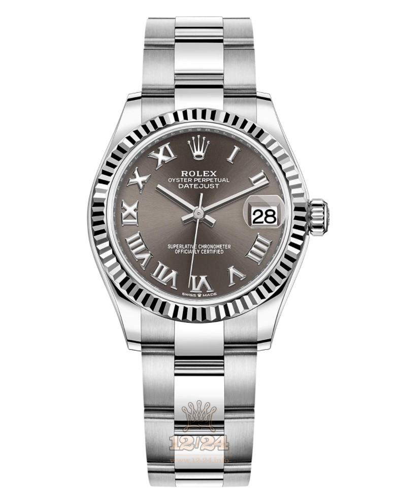 Rolex Datejust Watch 278274-0021 31 mm Stainless steel White gold Case Gray Dial