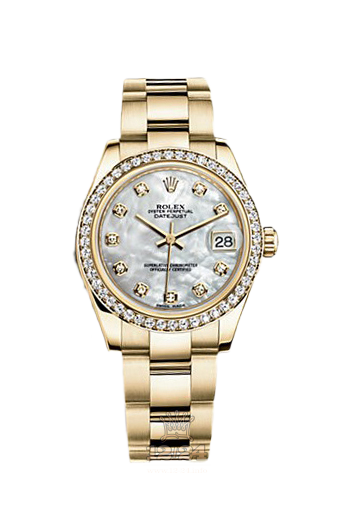 Rolex Datejust Watch 178288-0010 31 mm Yellow gold Case White Dial
