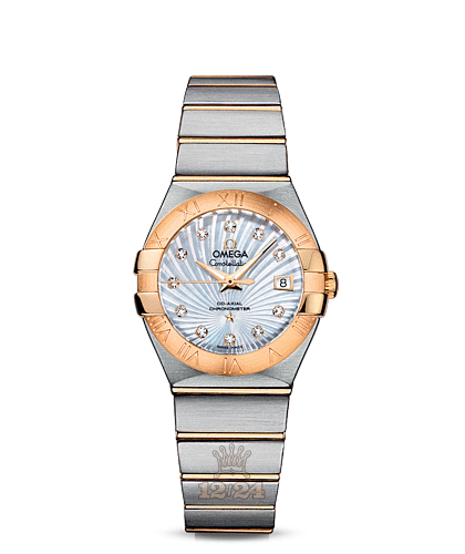 Omega Constellation Watch 123.20.27.20.55.002 27 mm Steel / Yellow gold Case White Blue Dial