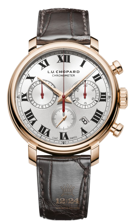 Chopard L.U.C Watch 161964-5001 42 mm Pink gold Case Silver Dial