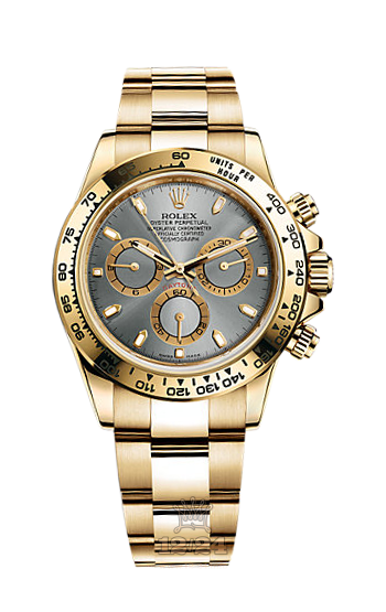 Rolex Cosmograph Daytona Watch 116508-0002 40 mm Yellow gold Case Gray Dial