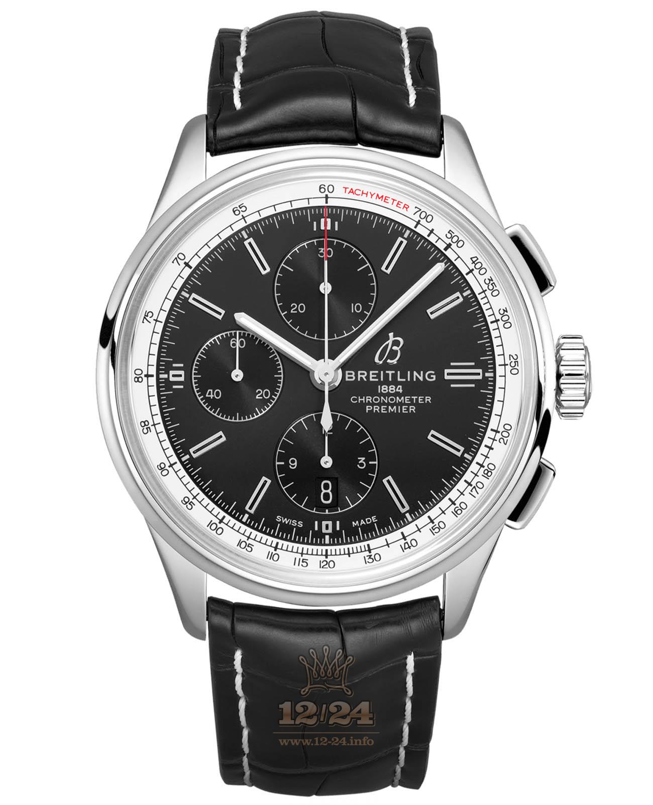 Breitling Premier Watch A13315351B1P1 42 mm Stainless steel Case Black Dial