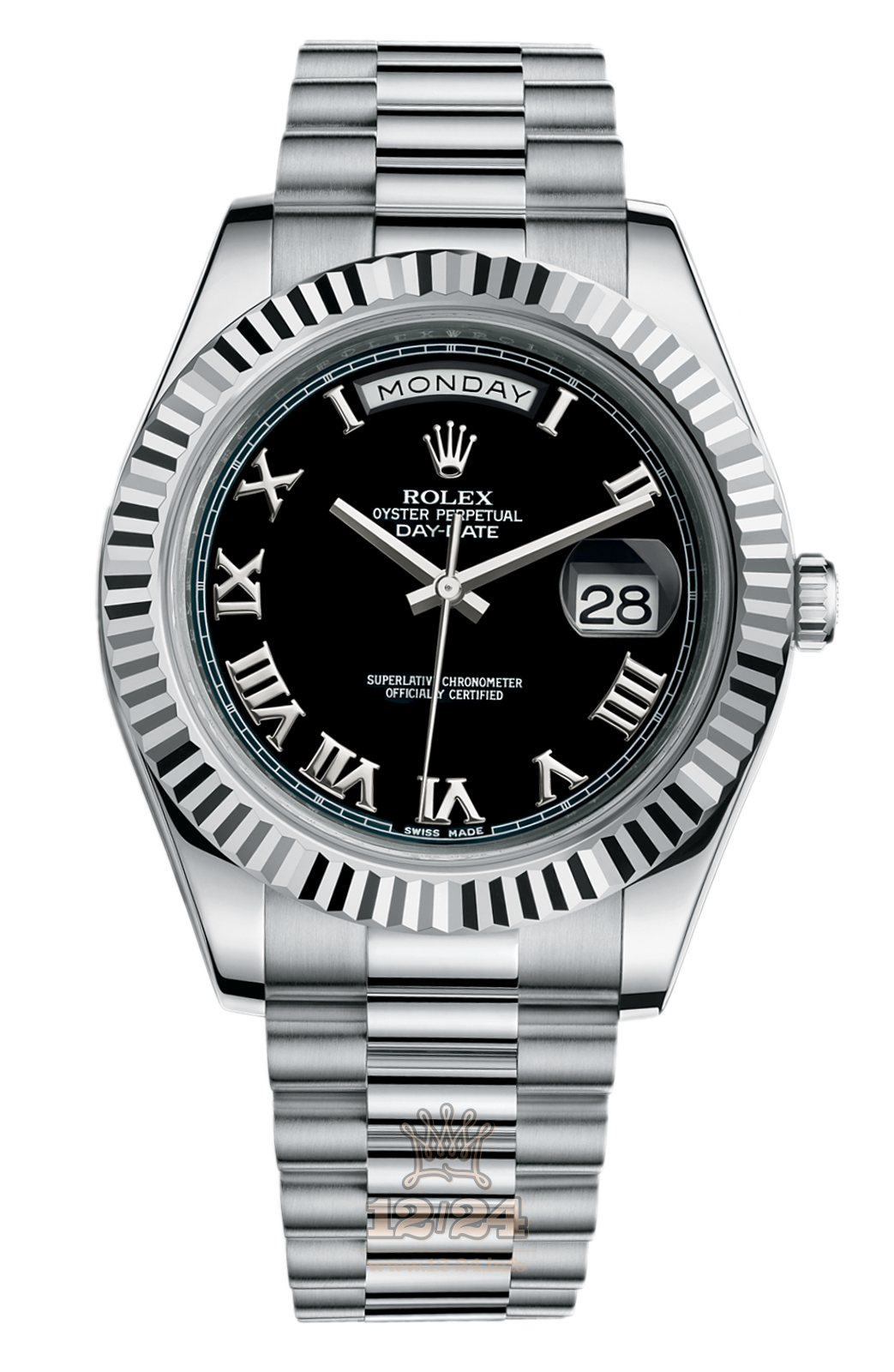 Rolex Day-Date II Watch 218239-0039 41 mm White gold Case Black Dial