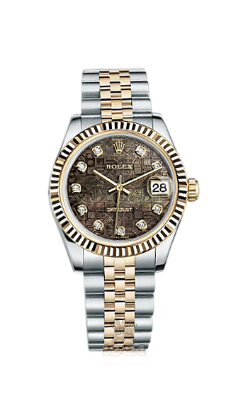 Rolex Lady-Datejust Watch 178273-0057 31 mm Steel / Yellow gold Case Black Dial