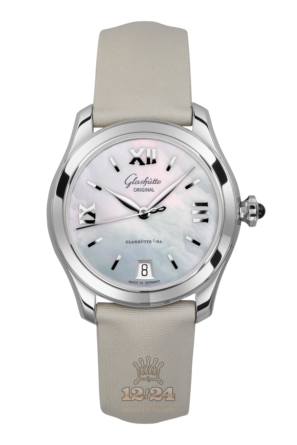 Glashutte Ladies Watch 1-39-22-08-02-44 36 mm Stainless steel Case Silver Blue Dial