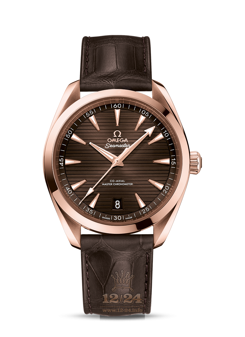 Omega Aqua Terra 150 M Watch 220.53.41.21.13.001 41 mm Pink gold Case Brown (chocolate) Dial