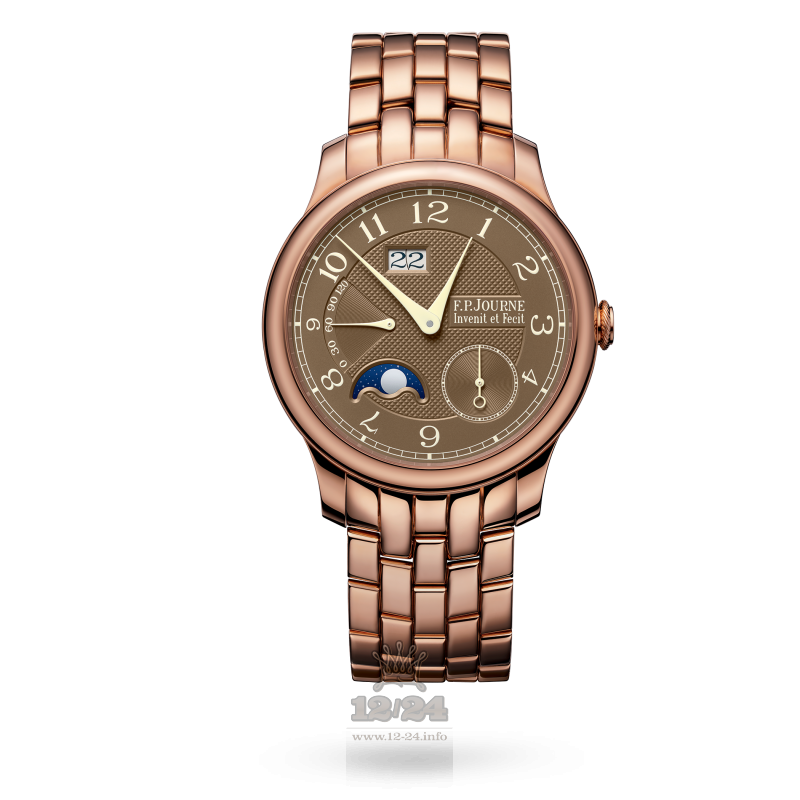 F.P.Journe Classique Watch automatique lune havana rg 40 mm Pink gold Case Brown (chocolate) Dial