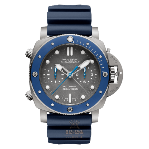 Panerai Submersible Watch PAM00982 47 mm Titanium Case Gray Dial