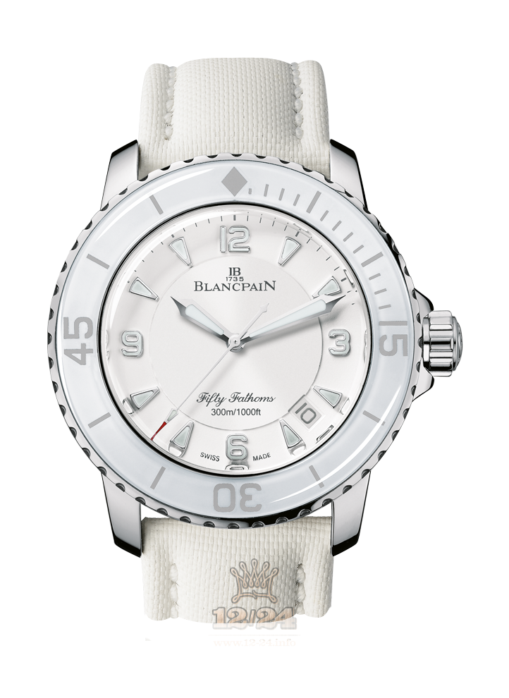 Blancpain Fifty Fathoms Watch 5015-1127-52A 45 mm Stainless steel Case White Dial